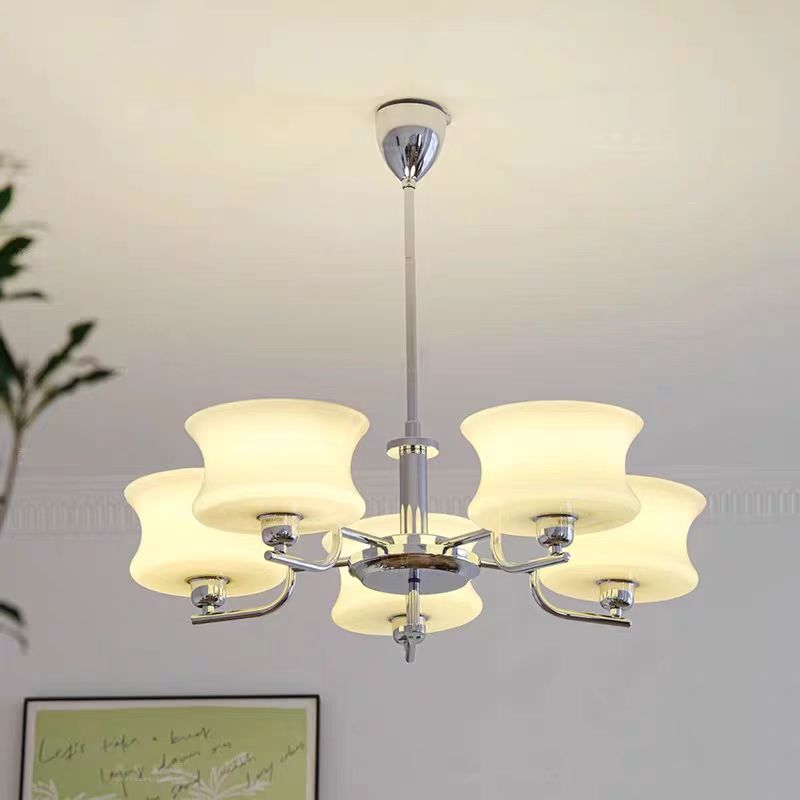 Interior Design Ideas - Belue Chandelier French milky white glass