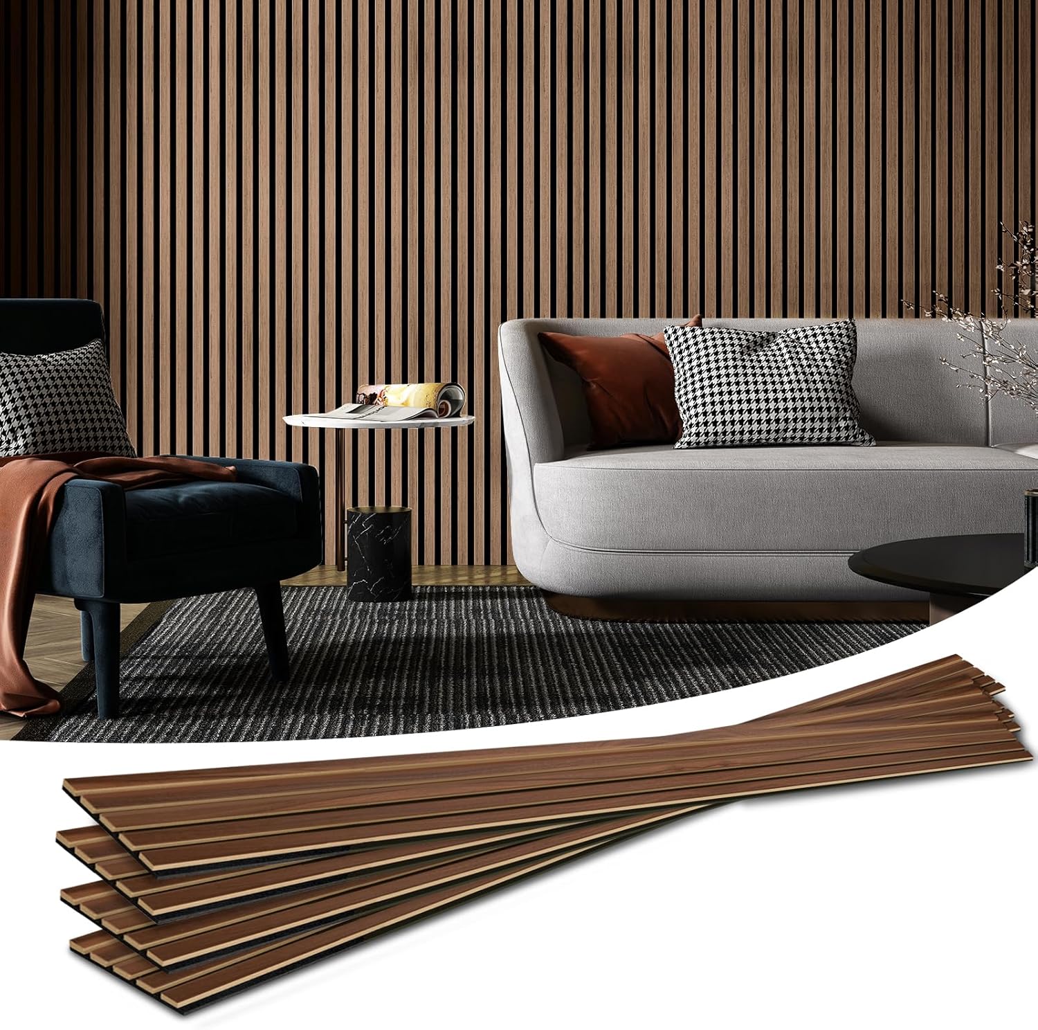 Wall Panel 3D Texture - Wood Slat Acoustic Panels for Noise