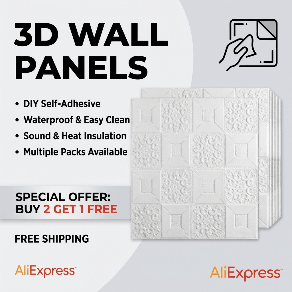 Wall Panel 3D Texture - 1-10 Packs 3D Wall Panels 12