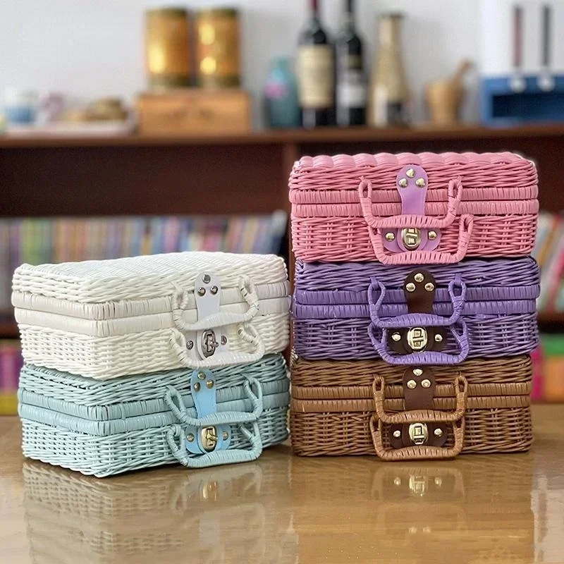 Woven Basket Set - Rattan-like Finishing Box Woven Rattan Basket
