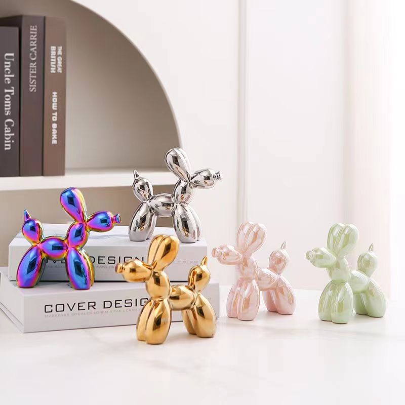 Interior Design Book - ceramics Balloon Dog Sculpture Home Decor