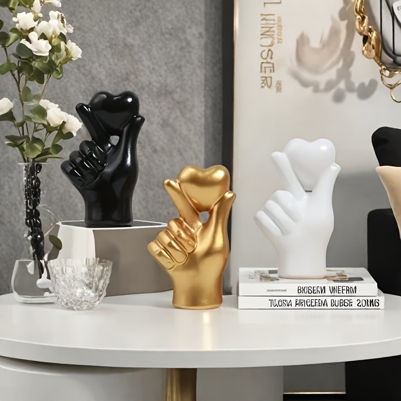 Interior Design Book - 1pcs Modern Minimalist Hand Gesture Resin