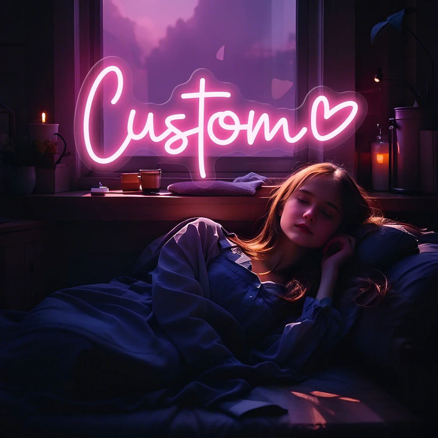 Interior Design Names - Custom LED Neon Sign Heart USB
