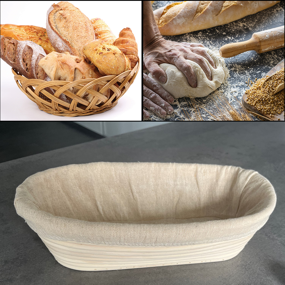 Woven Basket Set - Oval Baking Tools Banneton Set Dough