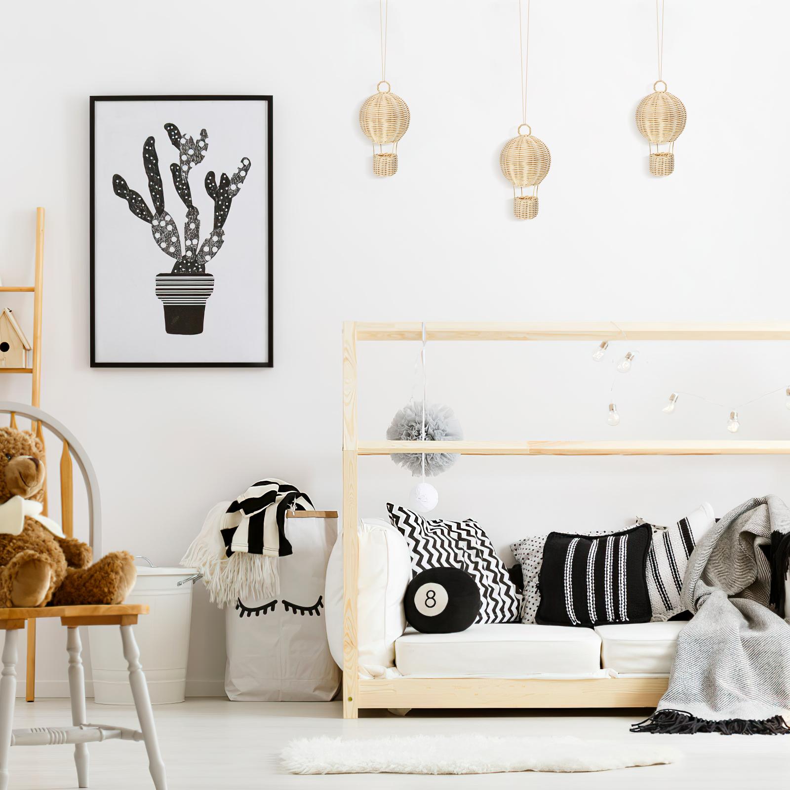Wicker Pendant Shade - Hot Air Balloon Shaped Lamp Shade