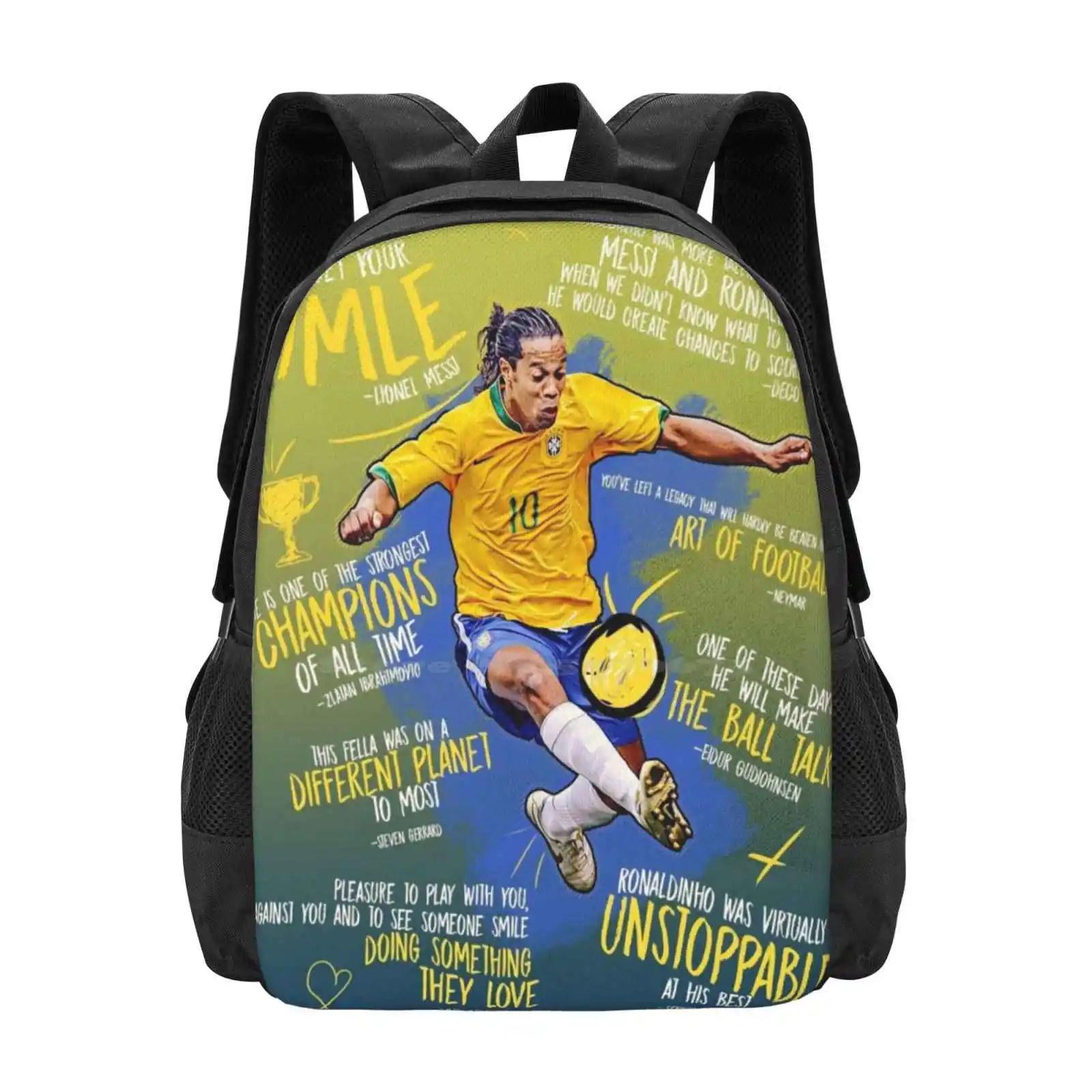 Interior Design Illustrated - Ronaldinho Wallpaper Art Pattern Design Bagpack