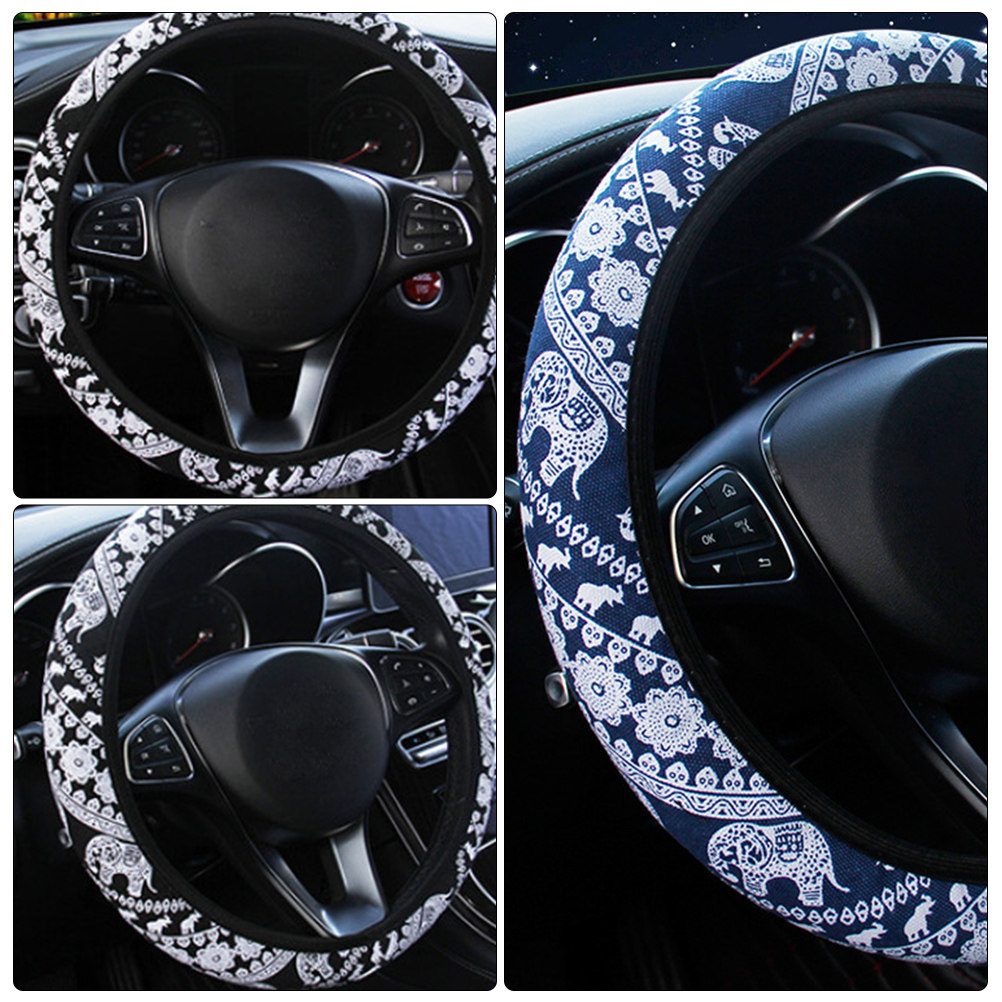 Interior Design Experience - 2Pcs 37-38Cm Elephant Design Steering Wheel