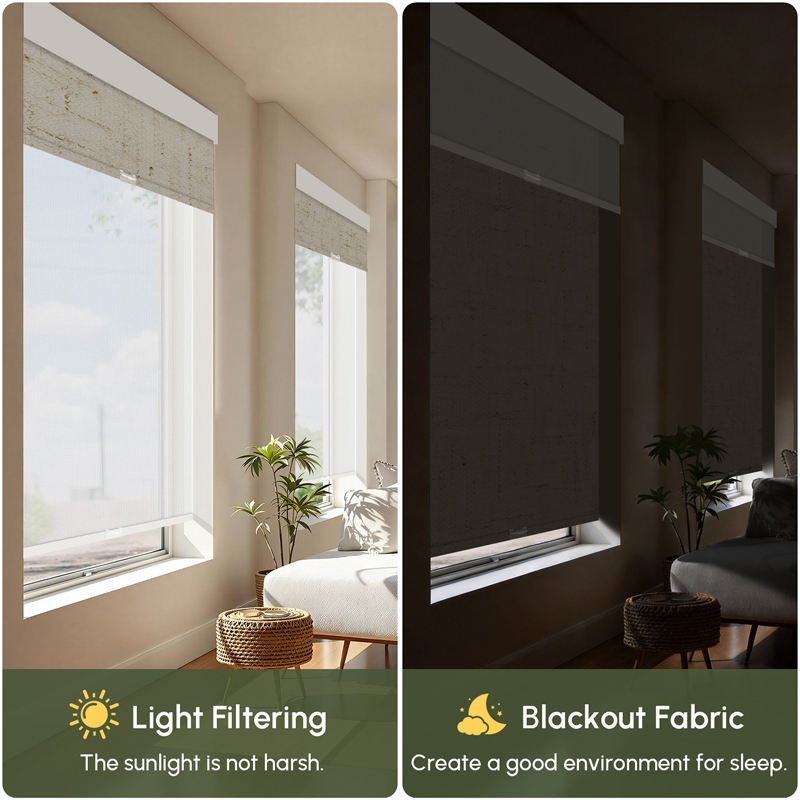 Custom Cordless Double layer R - Linen Roller Blind recensione e prezzo