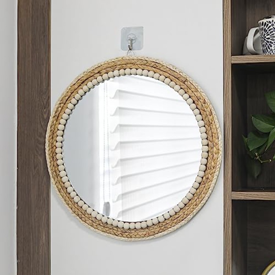 Boho Round Hanging Wall Mirror - Rattan Mirror Round recensione e prezzo