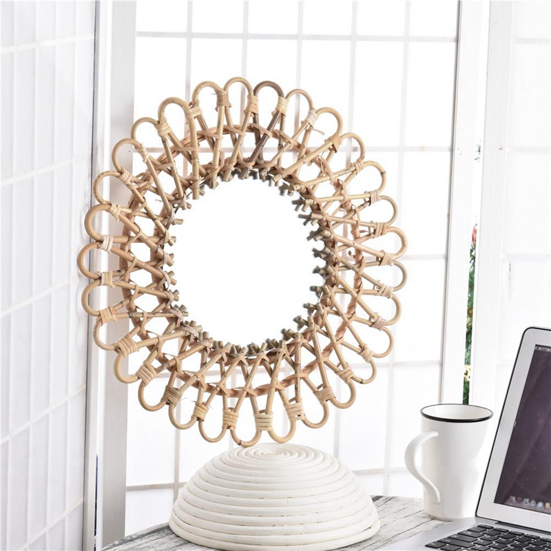 40Cm Nordic Wicker Wall-Mounte - Rattan Mirror Round recensione e prezzo