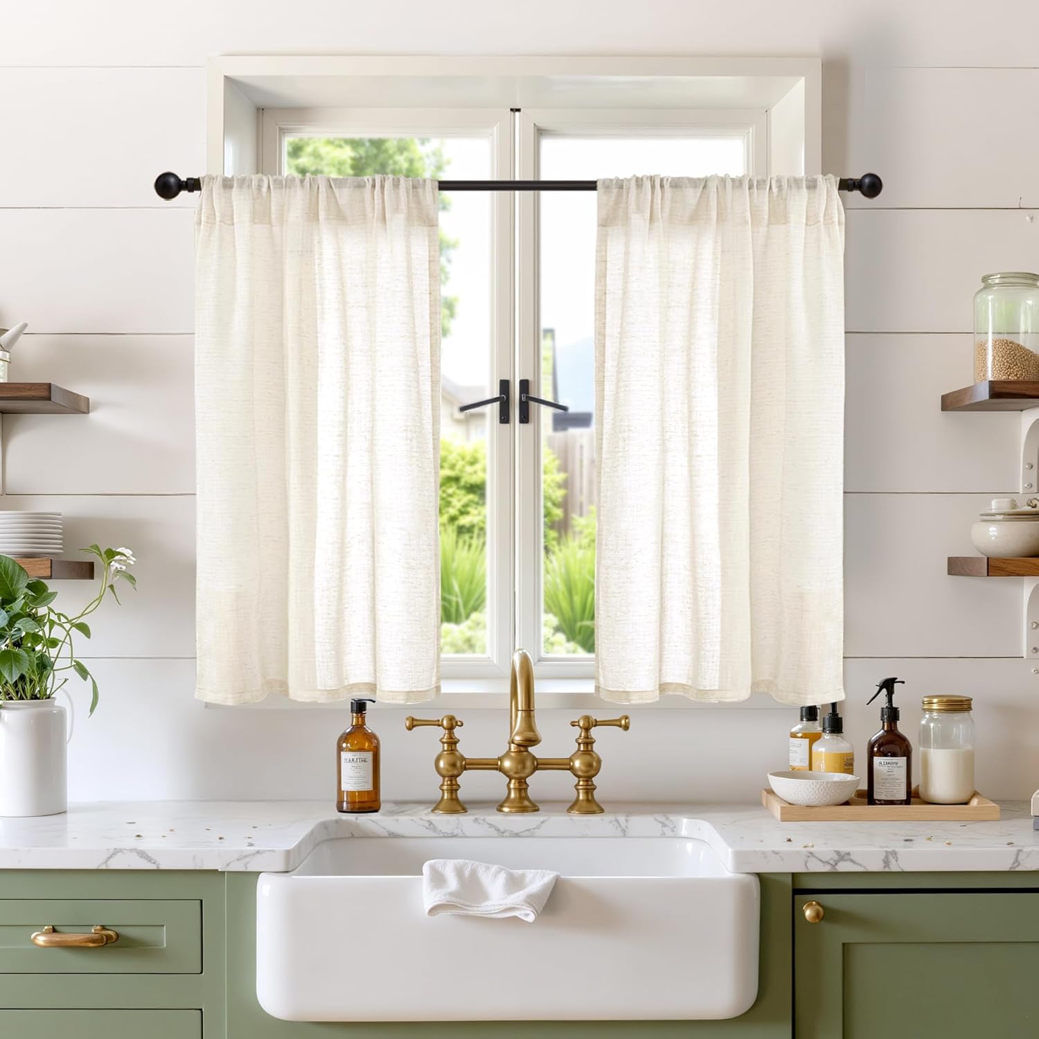 Linen Kitchen Curtains 30 Inch - Linen Roller Blind recensione e prezzo
