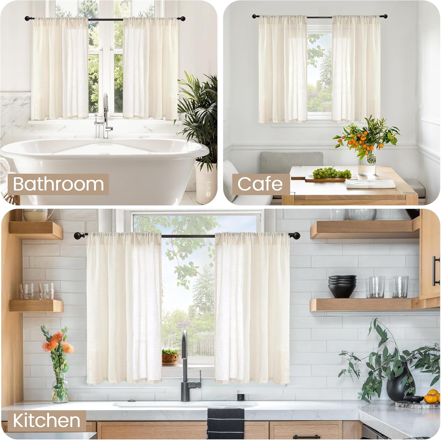Linen Kitchen Curtains 30 Inch - Linen Roller Blind recensione e prezzo