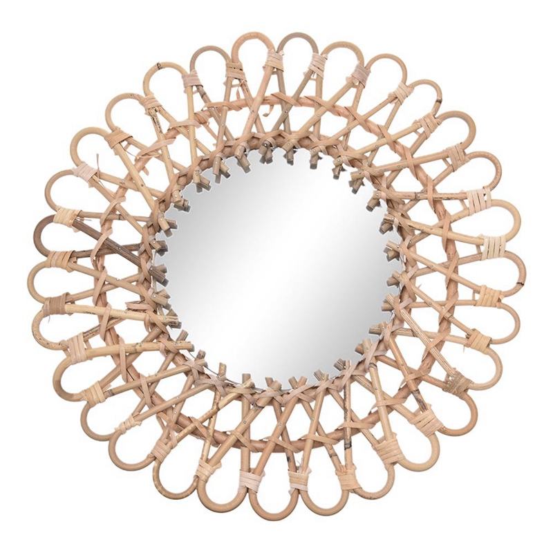 40Cm Nordic Wicker Wall-Mounte - Rattan Mirror Round recensione e prezzo