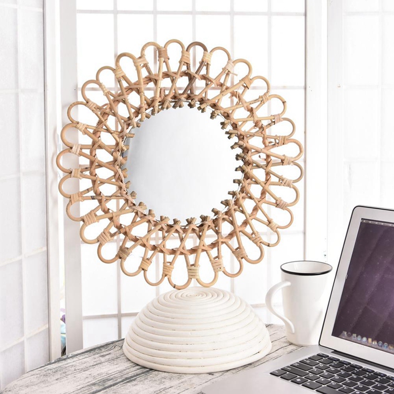 40Cm Nordic Wicker Wall-Mounte - Rattan Mirror Round recensione e prezzo