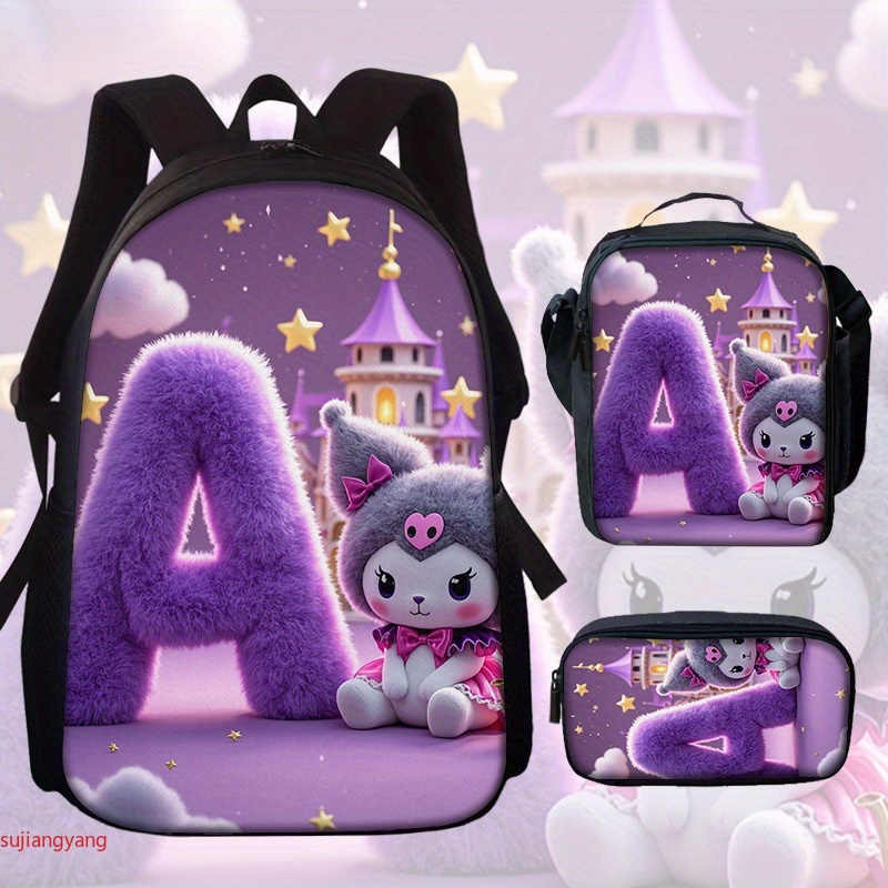 3pcs Kuromi Letter-Themed Back - Interior Design Its recensione e prezzo