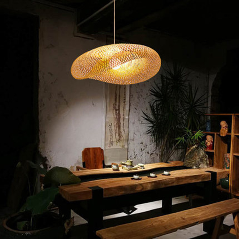 ZK40 Handmade Bamboo Straw Hat - Wicker Pendant Shade recensione e prezzo