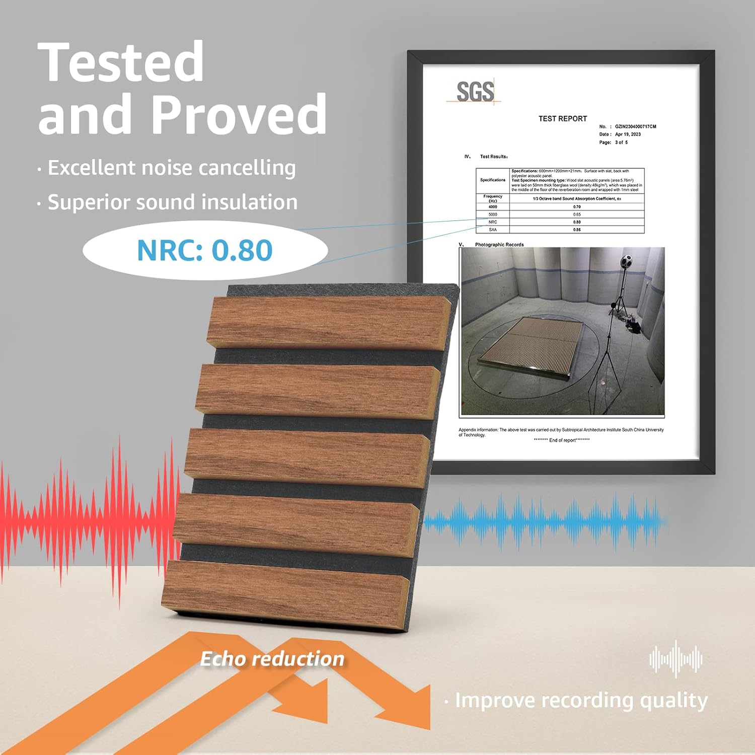 Wood Slat Acoustic Panels for  - Wall Panel 3D Texture recensione e prezzo