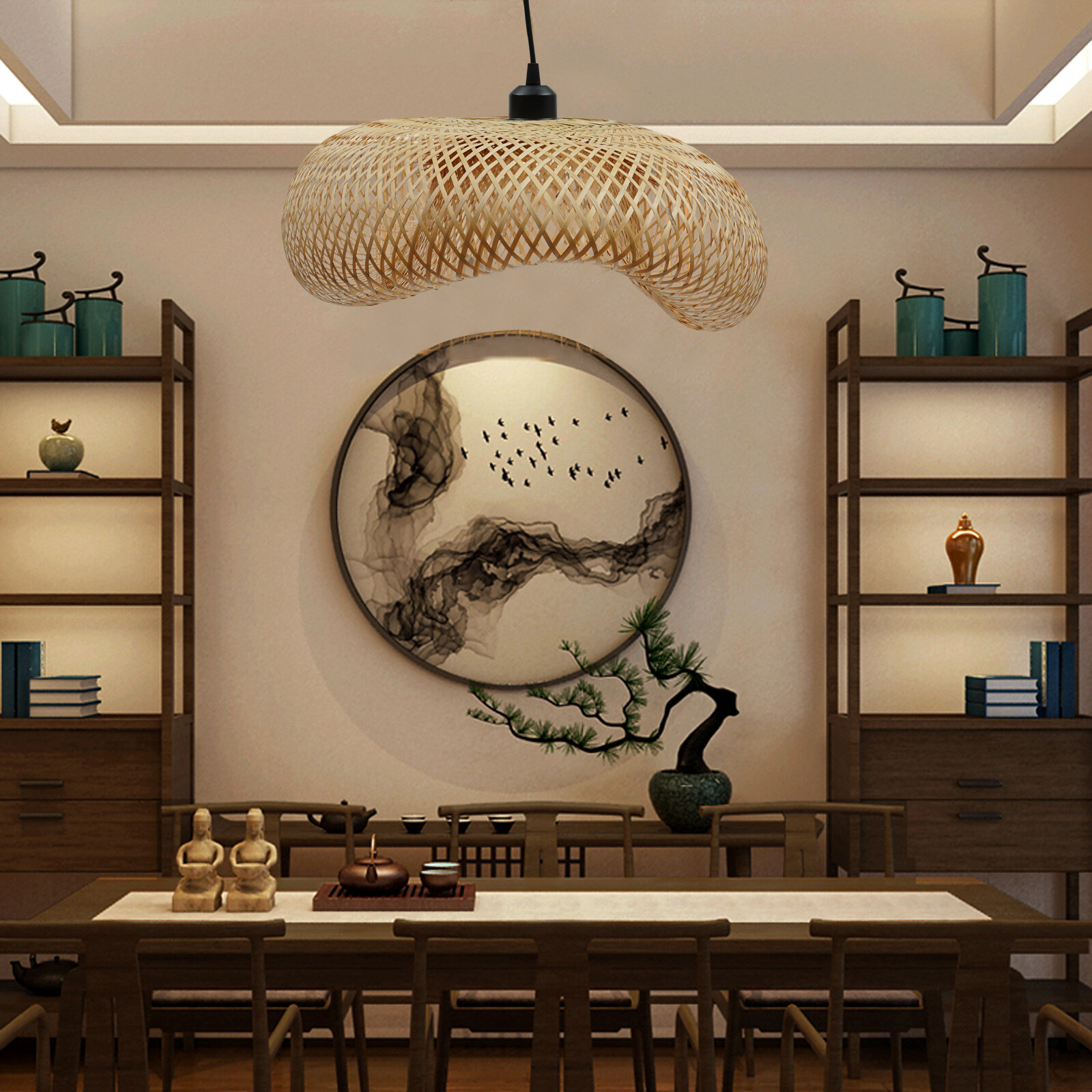 Bamboo Wicker Rattan Shade Pen - Wicker Pendant Shade recensione e prezzo
