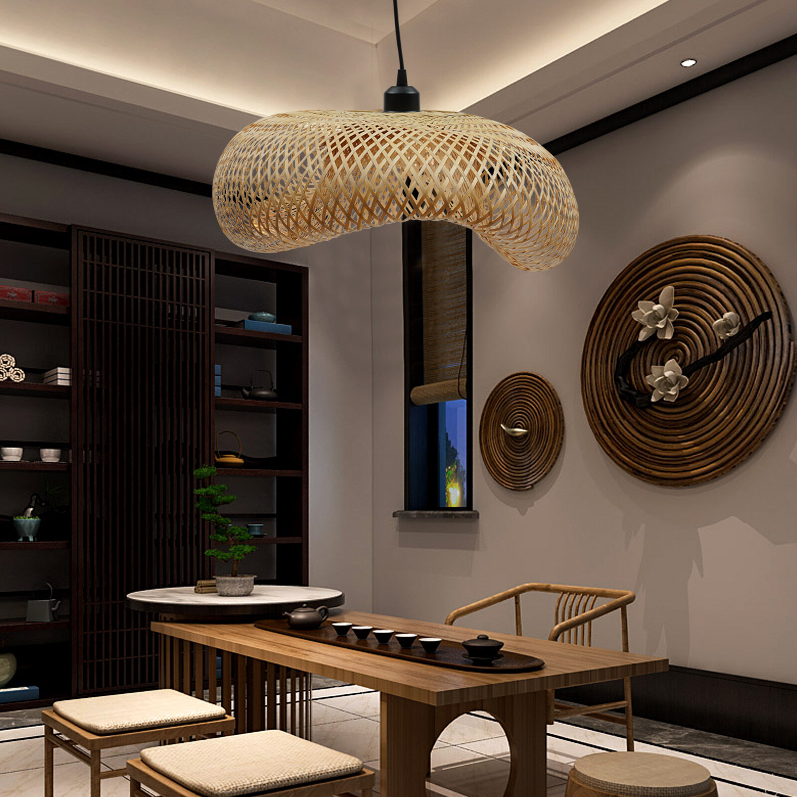 Bamboo Wicker Rattan Shade Pen - Wicker Pendant Shade recensione e prezzo