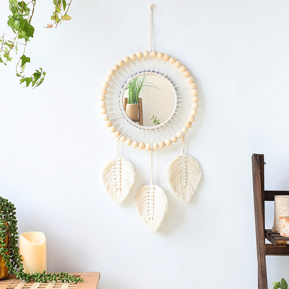 Boho Macrame Round Mirror Deco - Rattan Mirror Round recensione e prezzo