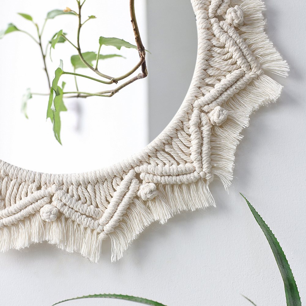 Boho Macrame Round Mirror Deco - Rattan Mirror Round recensione e prezzo