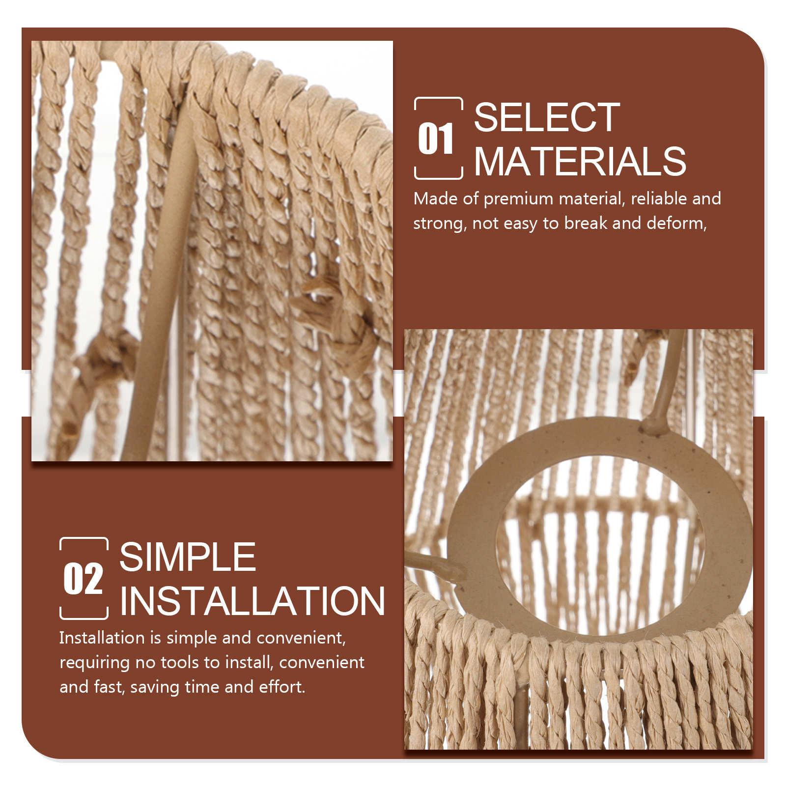 Woven Lamp Shade Retro Rustic  - Wicker Pendant Shade recensione e prezzo