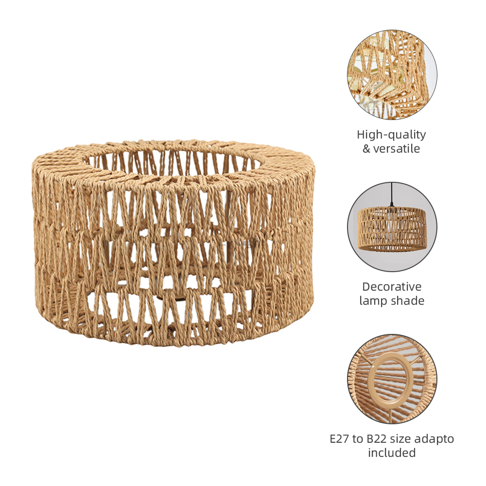Rattan Lamp Shade E27 Wicker W - Wicker Pendant Shade recensione e prezzo