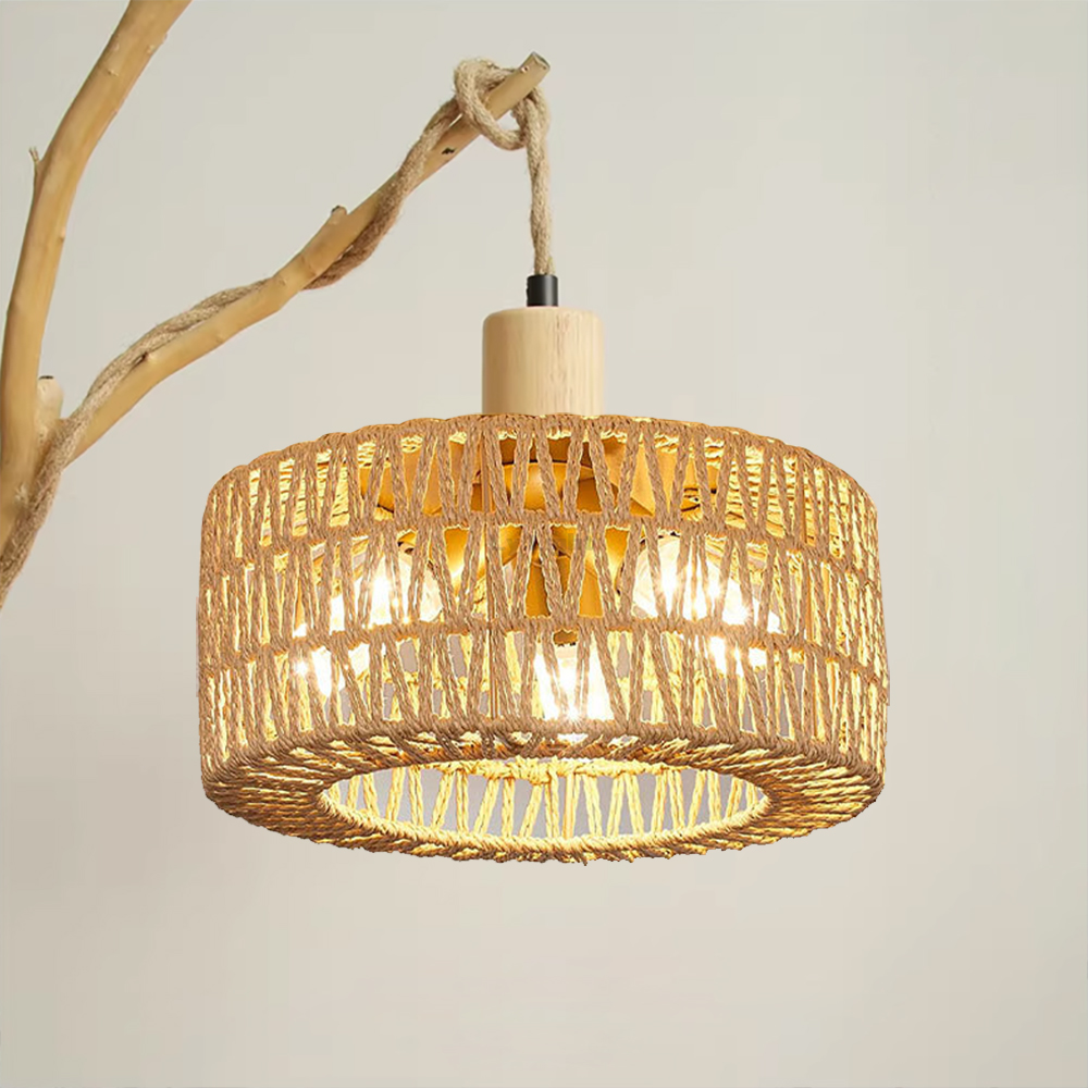 Rattan Lamp Shade E27 Wicker W - Wicker Pendant Shade recensione e prezzo