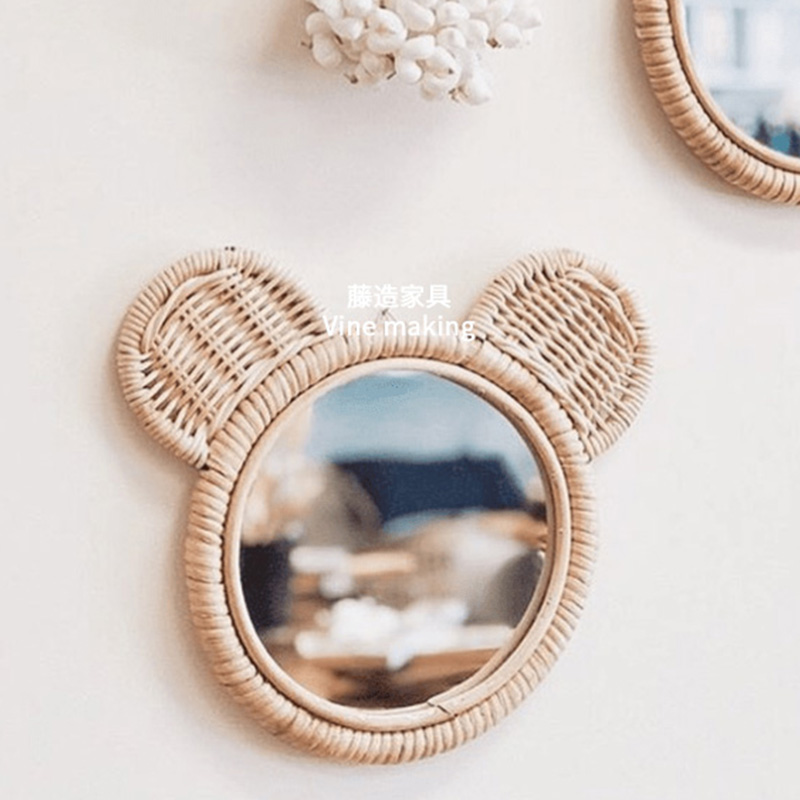 ‌Boho Rattan Mirror, Natural W - Rattan Mirror Round recensione e prezzo