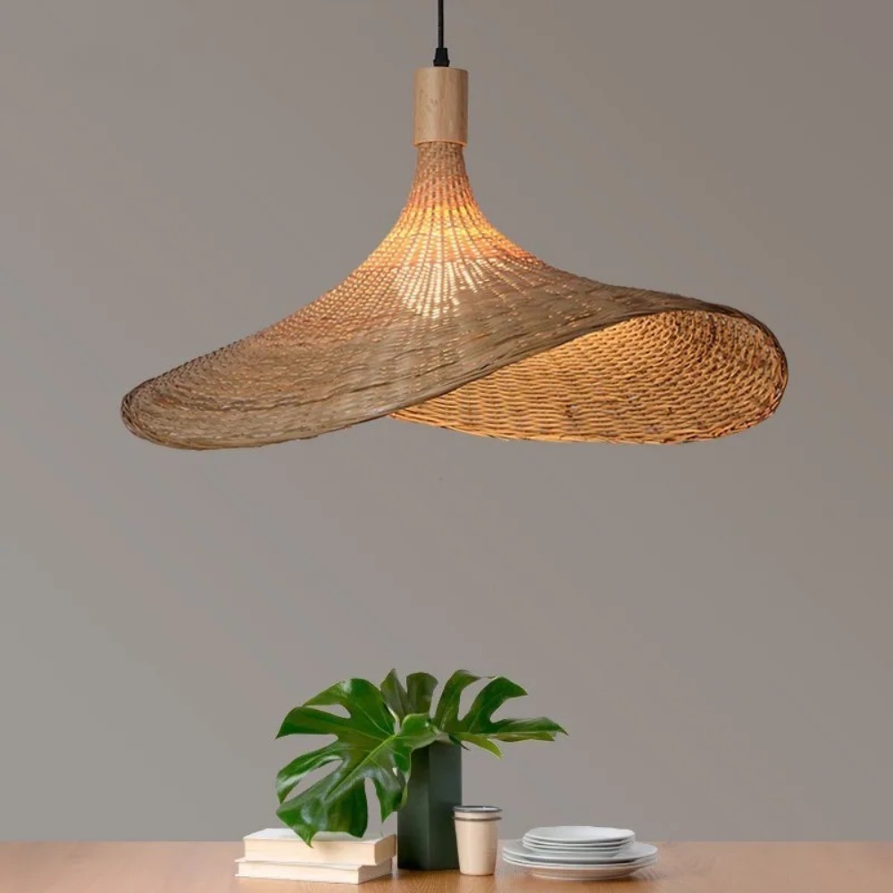 Woven Natural Bamboo Decor Lig - Wicker Pendant Shade recensione e prezzo