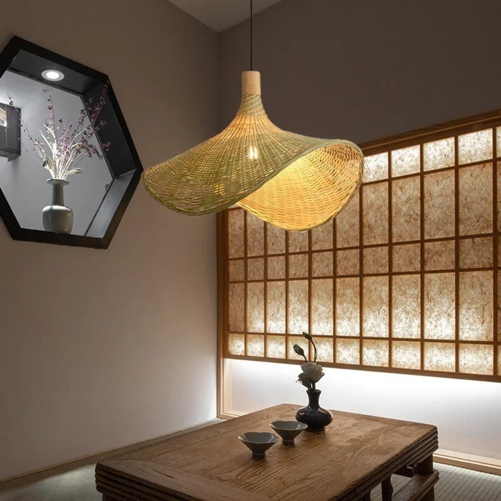 Woven Natural Bamboo Decor Lig - Wicker Pendant Shade recensione e prezzo