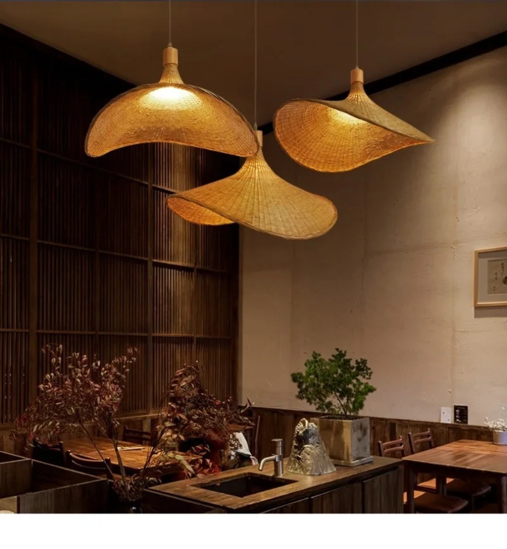 Woven Natural Bamboo Decor Lig - Wicker Pendant Shade recensione e prezzo