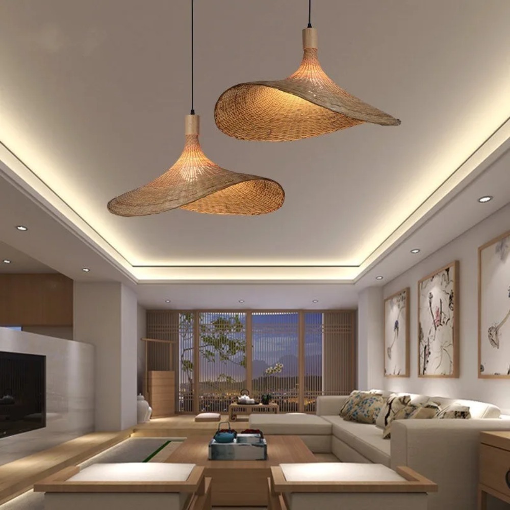 Woven Natural Bamboo Decor Lig - Wicker Pendant Shade recensione e prezzo