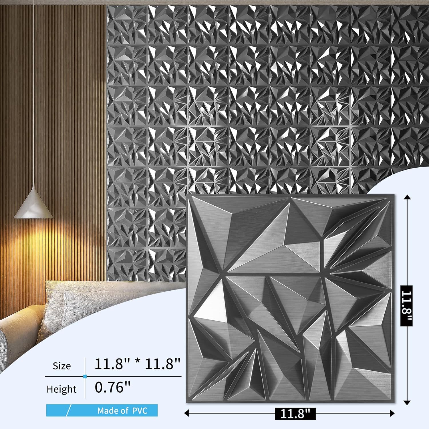 33-Pack 3D Wall Panels Diamond - Wall Panel 3D Texture recensione e prezzo