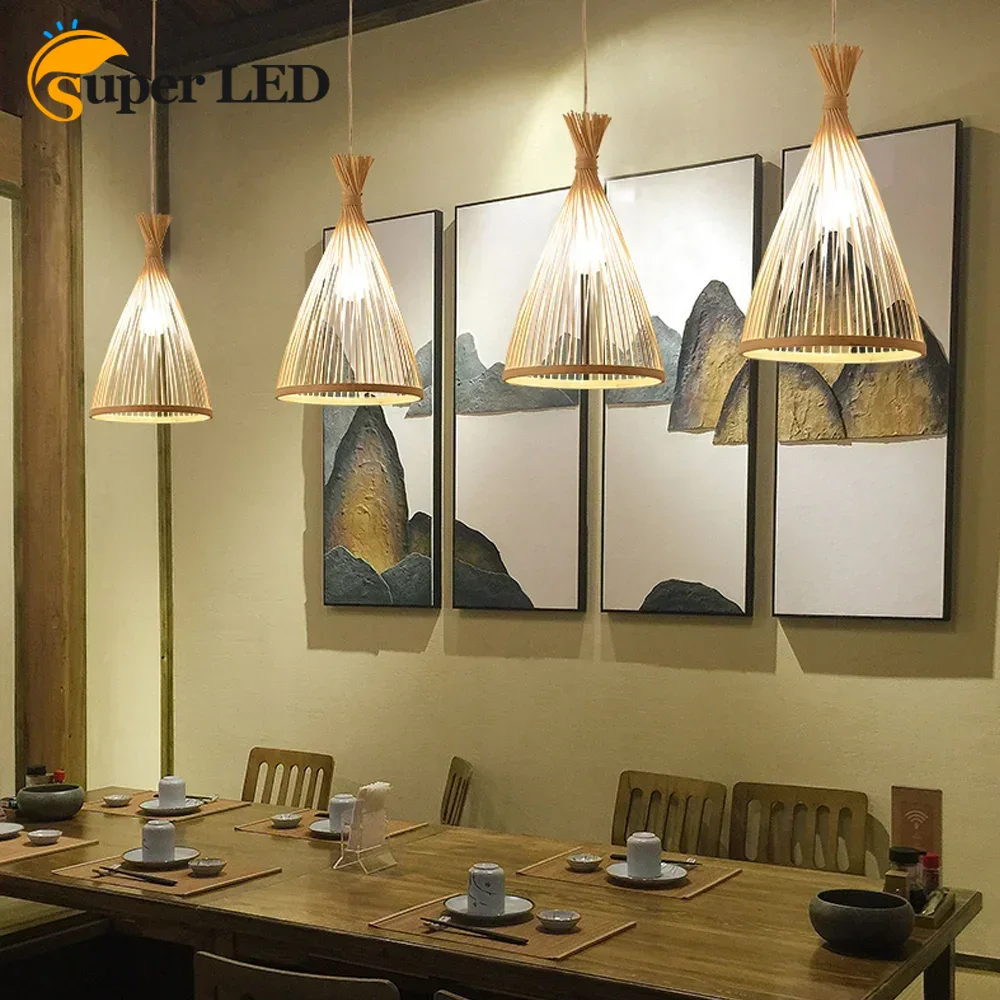 Japanese Chandelier Natural Ba - Wicker Pendant Shade recensione e prezzo
