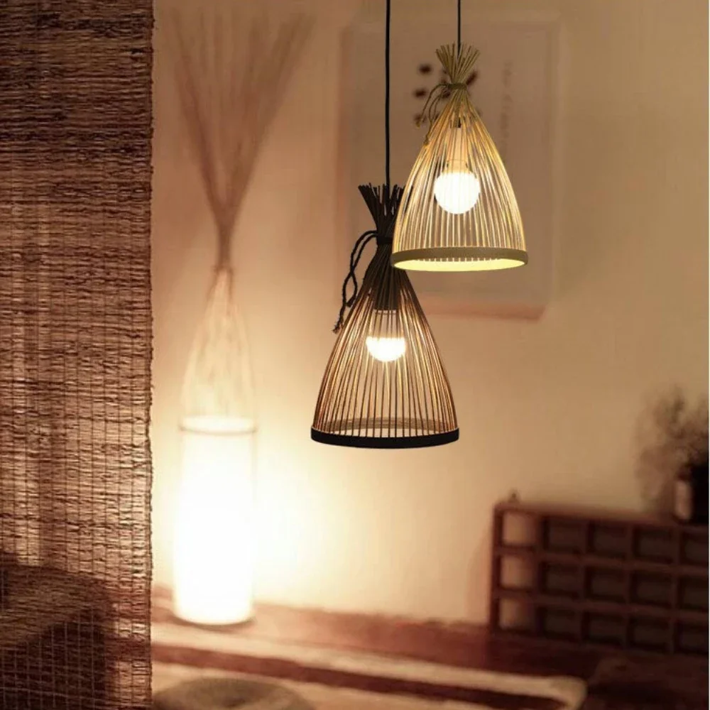 Japanese Chandelier Natural Ba - Wicker Pendant Shade recensione e prezzo