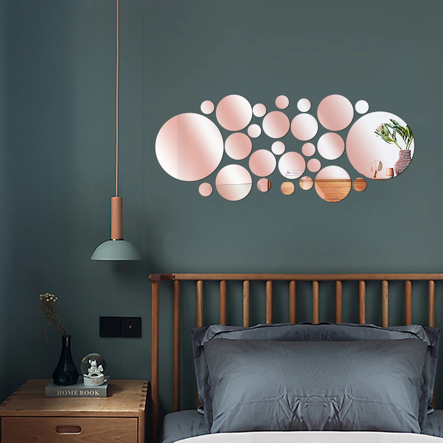 26PCS Geometric Circular Cryst - Rattan Mirror Round recensione e prezzo