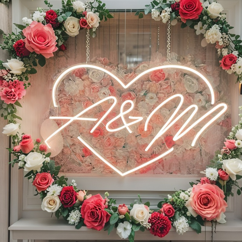 Custom Initials Heart LED Neon - Interior Design Names recensione e prezzo