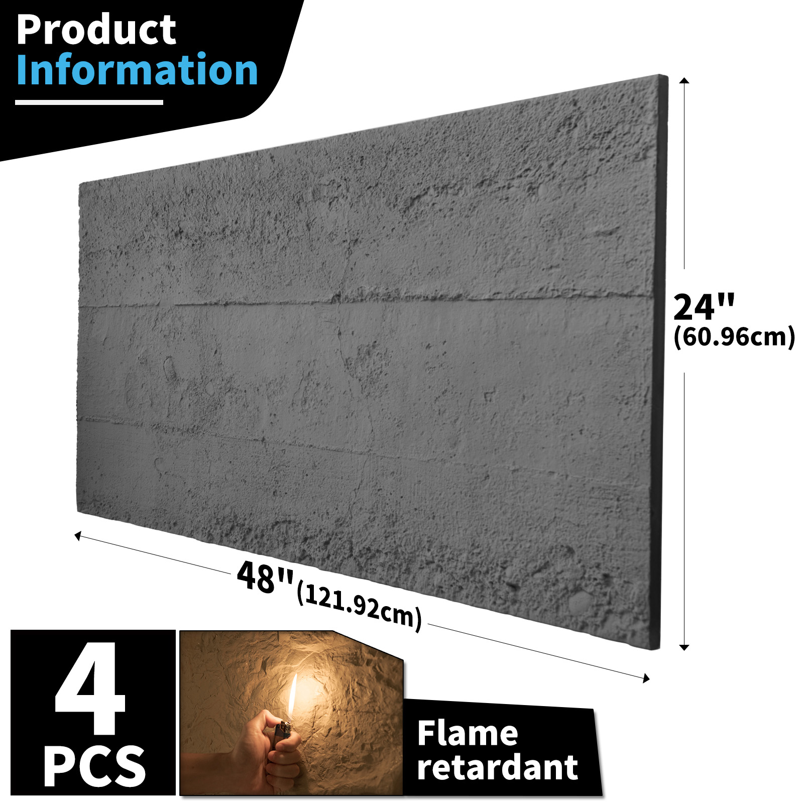 Art3d 4PCS Cement Texture 3D W - Wall Panel 3D Texture recensione e prezzo