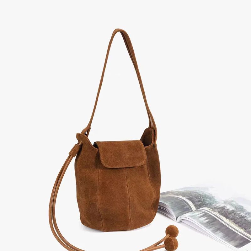 Frosted Suede Bucket Bag Pumpk - Interior Design High End recensione e prezzo