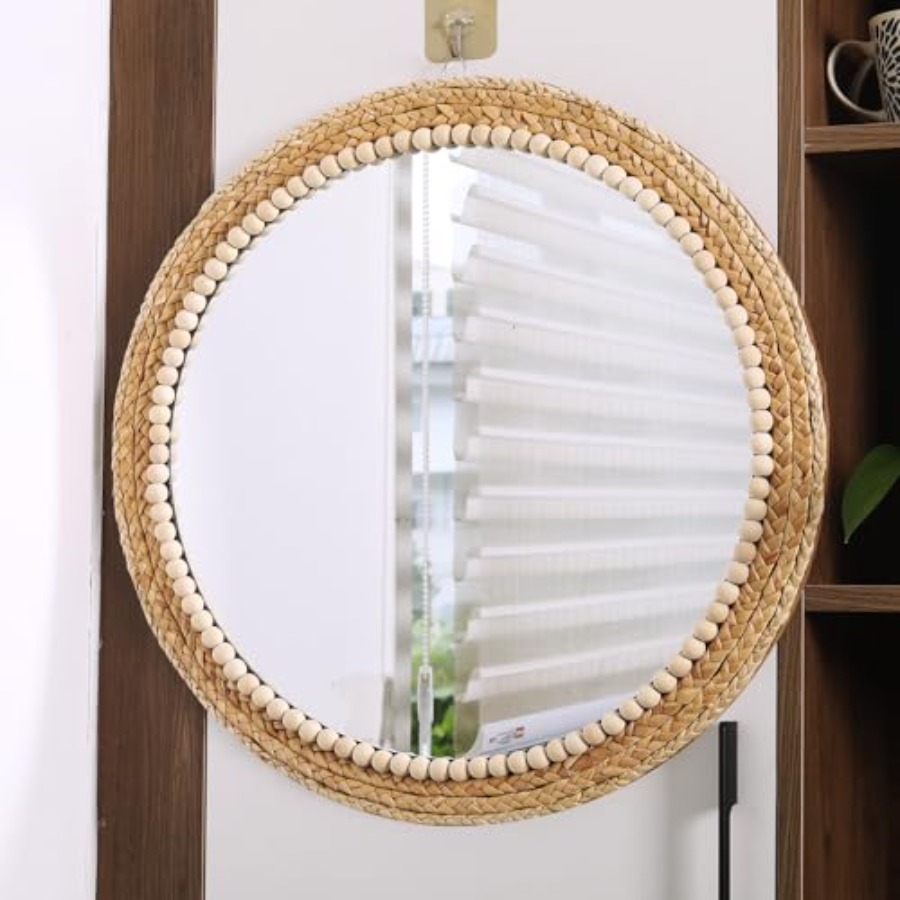 Boho Round Hanging Wall Mirror - Rattan Mirror Round recensione e prezzo