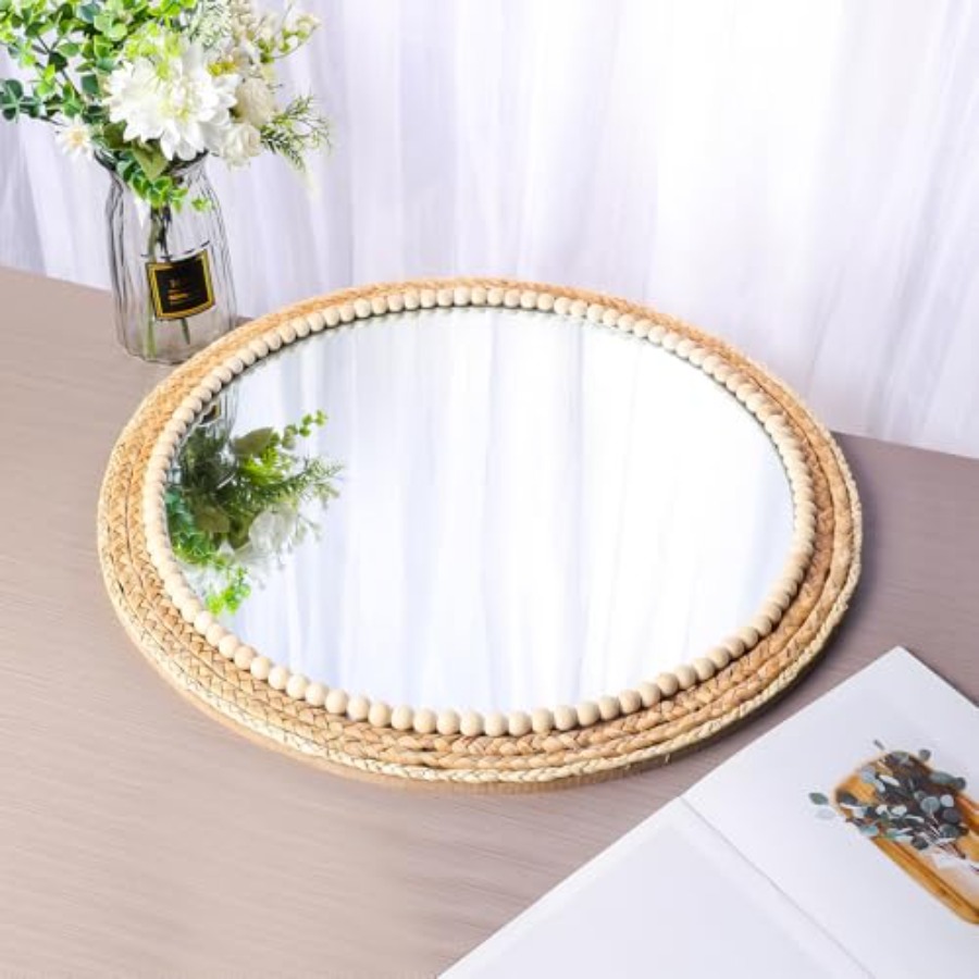 Boho Round Hanging Wall Mirror - Rattan Mirror Round recensione e prezzo