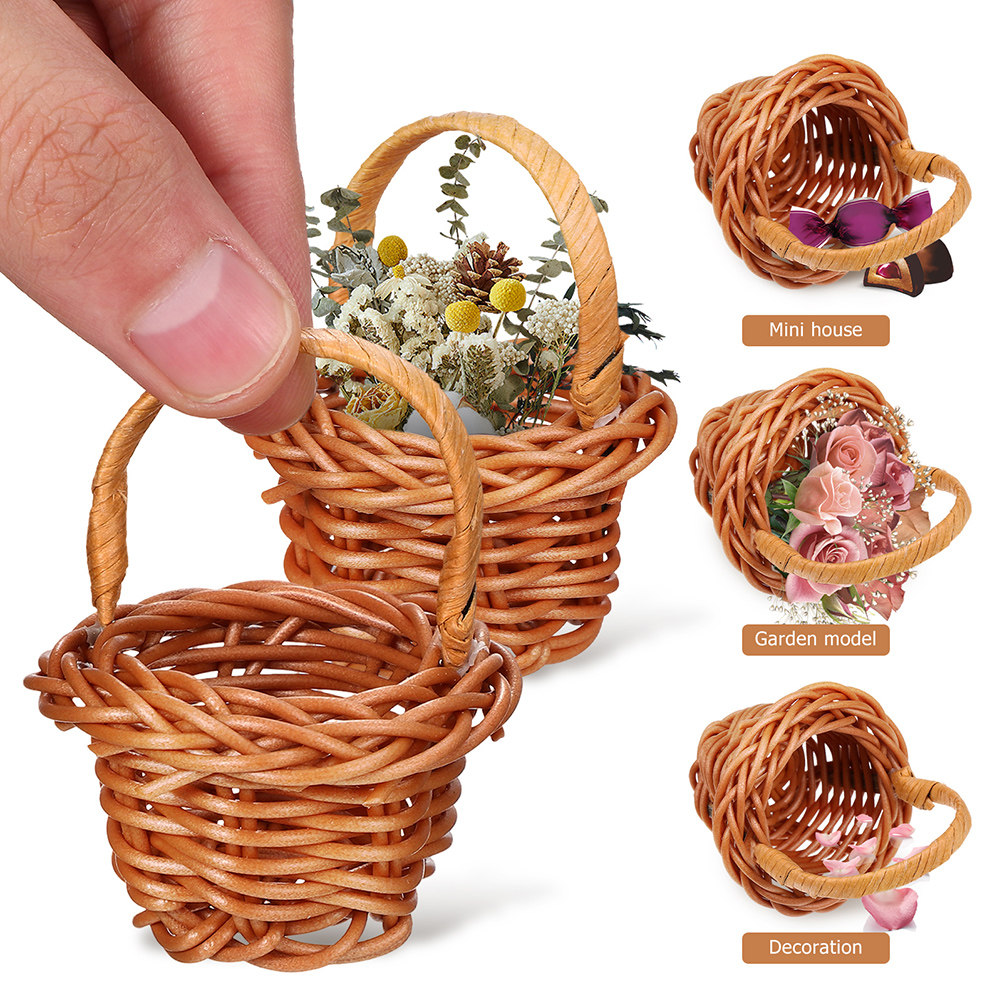 6Pcs Mini Woven Flower Basket  - Woven Basket Set recensione e prezzo