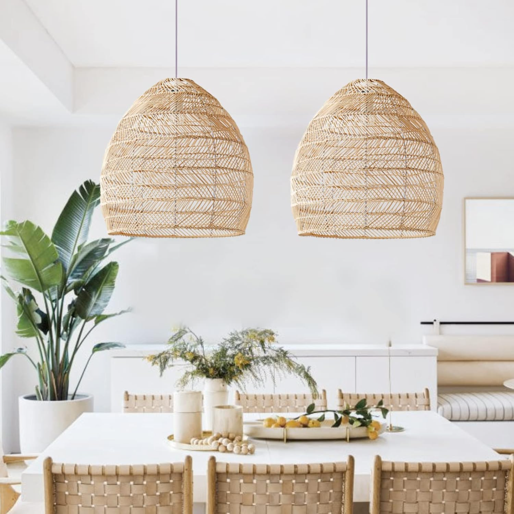 Rattan Woven Pendant Light Sha - Wicker Pendant Shade recensione e prezzo