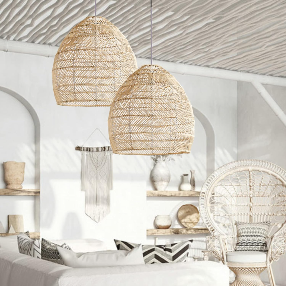 Rattan Woven Pendant Light Sha - Wicker Pendant Shade recensione e prezzo