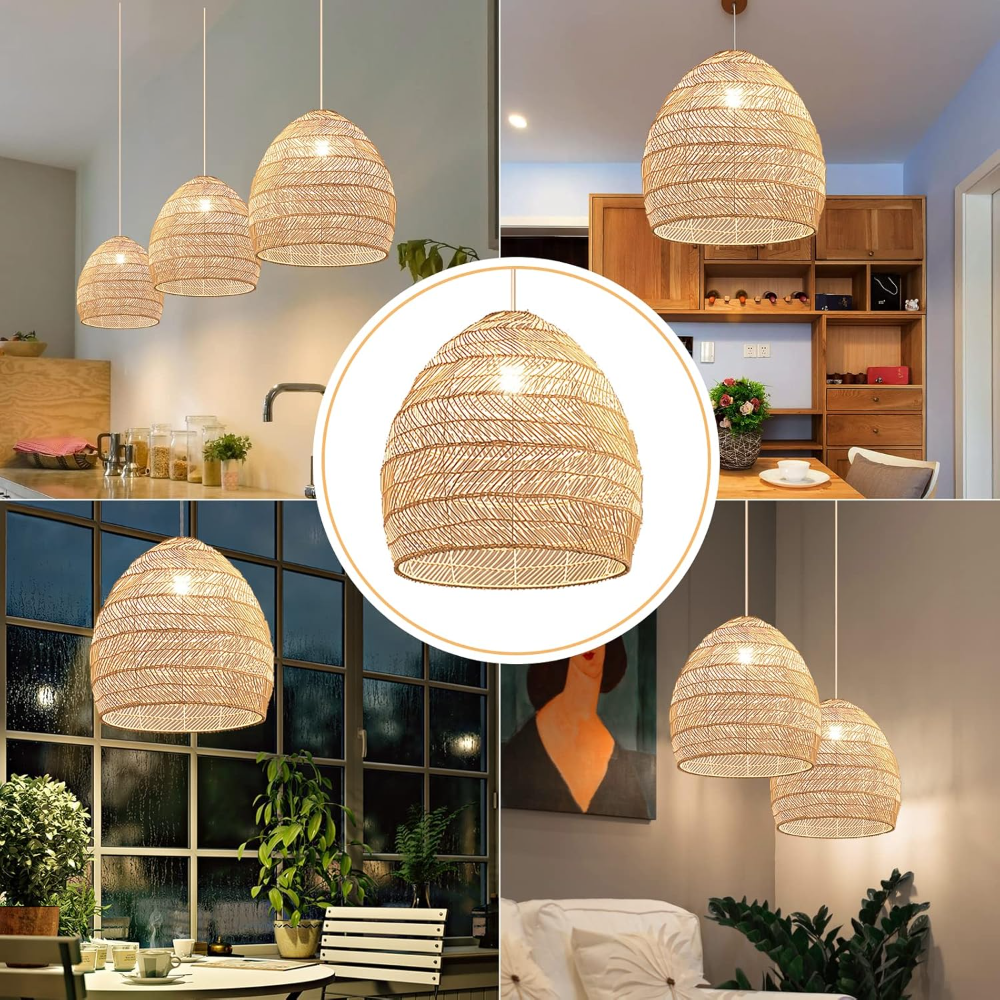Rattan Woven Pendant Light Sha - Wicker Pendant Shade recensione e prezzo
