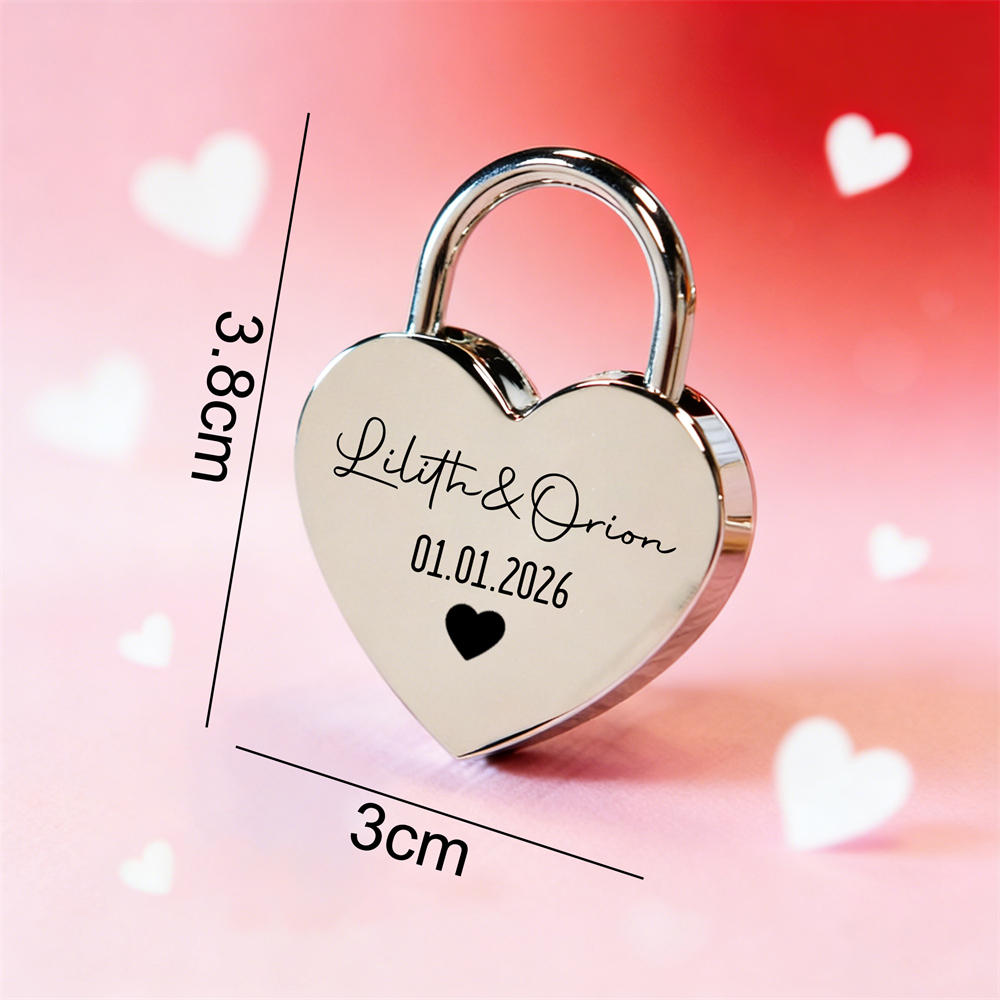 Custom Name Heart-Shaped Padlo - Interior Design Names recensione e prezzo