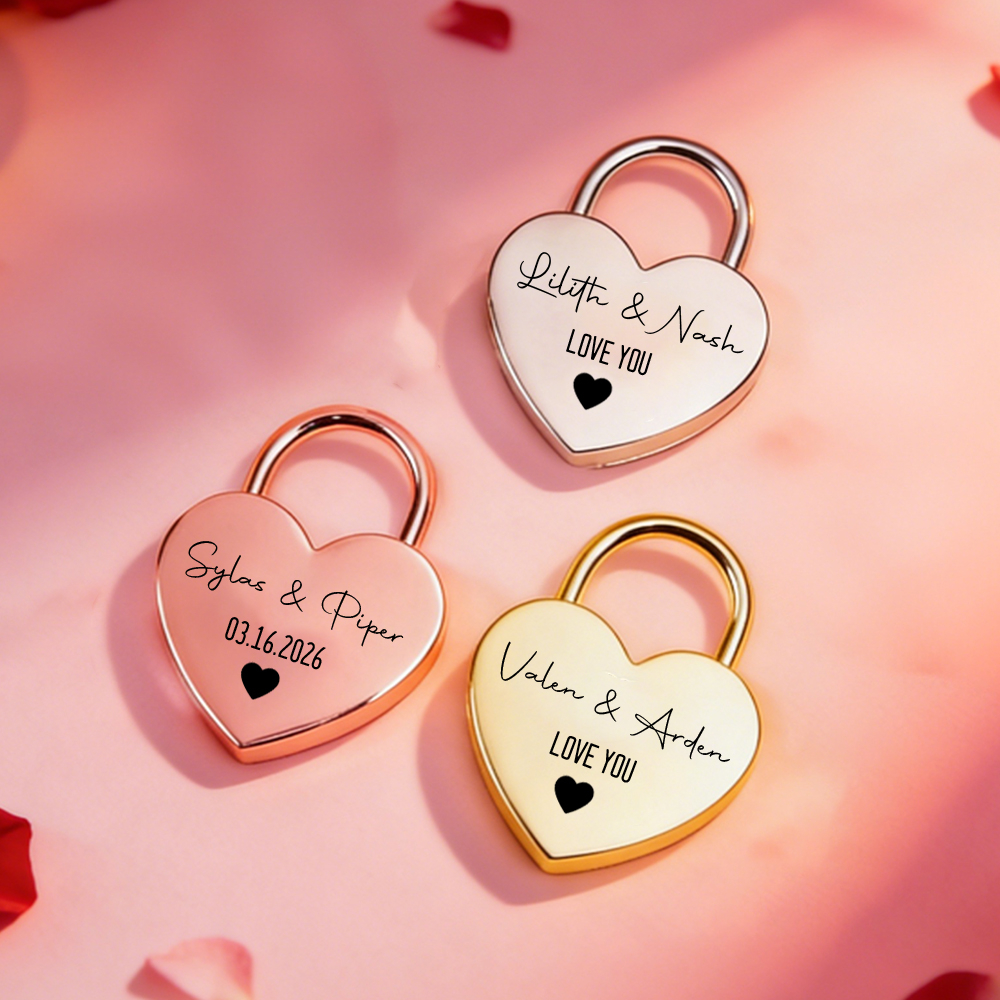 Custom Name Heart-Shaped Padlo - Interior Design Names recensione e prezzo