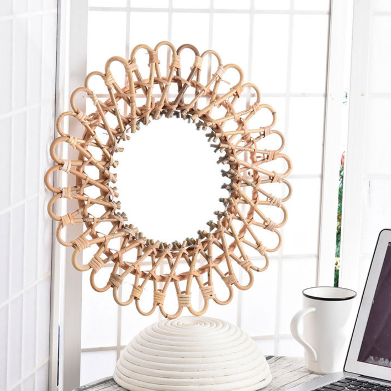 Rattan Wall-Mounted Mirrors,Cr - Rattan Mirror Round recensione e prezzo