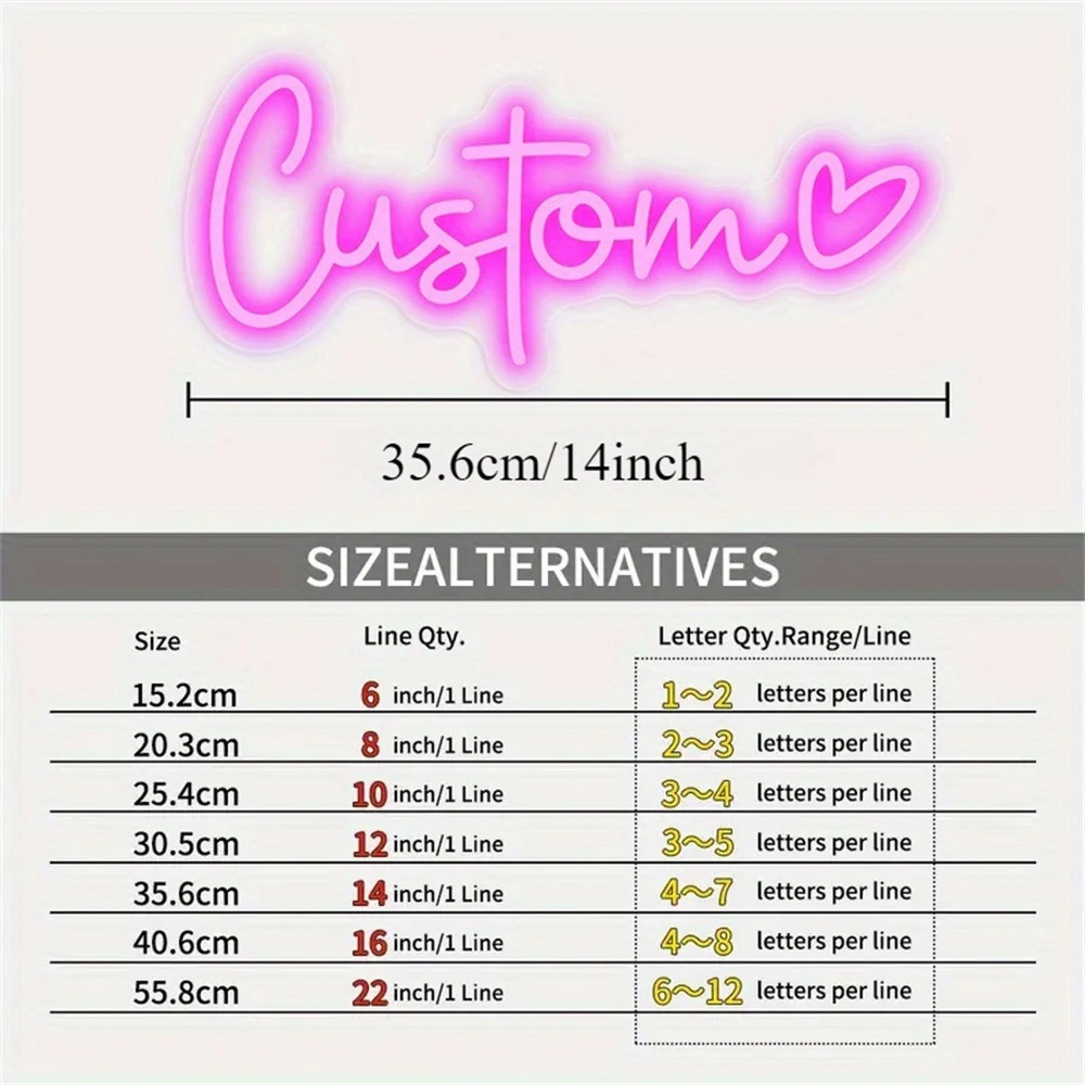 Custom LED Neon Sign Heart USB - Interior Design Names recensione e prezzo
